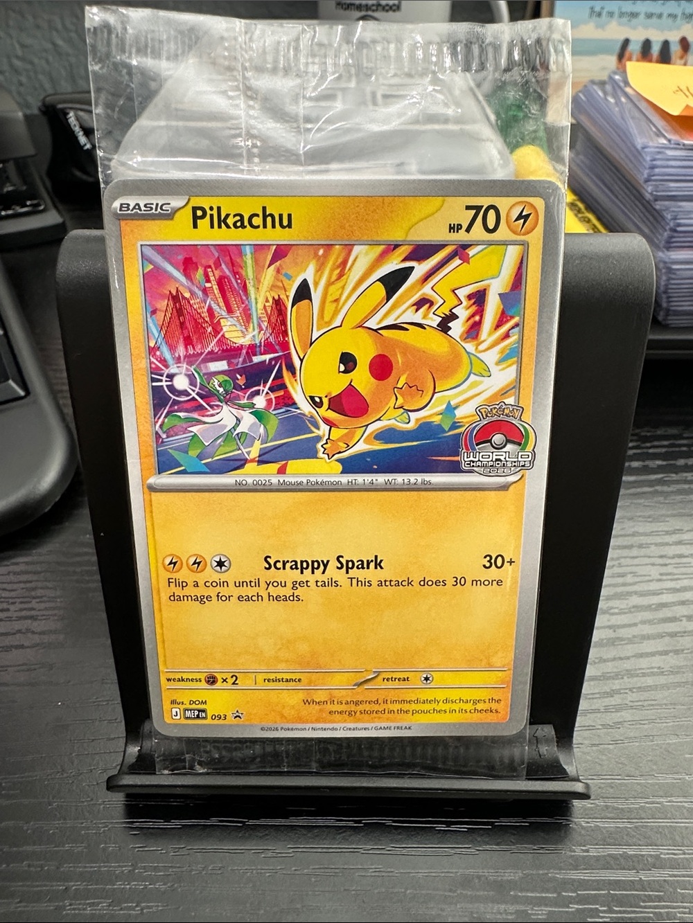 Pokemon Pikachu Trading Card - Yellow, Red, Black